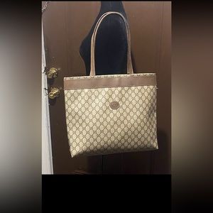 Authentic Gucci Tote, Brown Monogram Coated Canvas